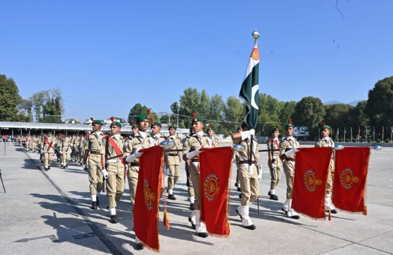 پاکستان ملٹری اکیڈمی میں پاسنگ آؤٹ پریڈ کا انعقاد